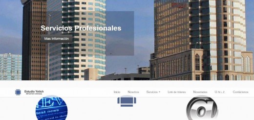 Screenshot del sitio Web de Estudio Yotich